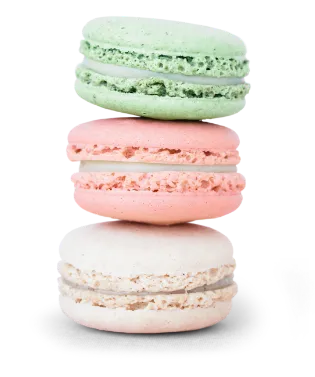 3 macarons empilés